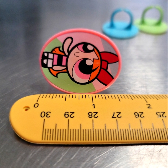 1999 Powerpuff Girls Plastic Rings Party Favors Cartoon Network - One Of Each - Picture 4 of 8